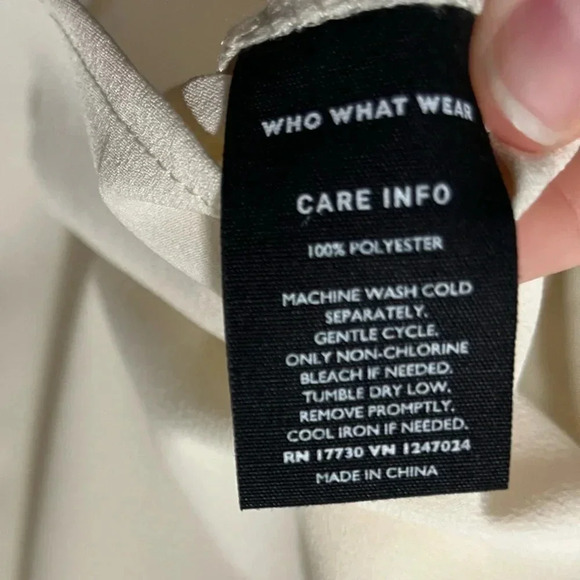 Who What Wear ivory blouse with kerchief tie size XXL Womens - Picture 9 of 9